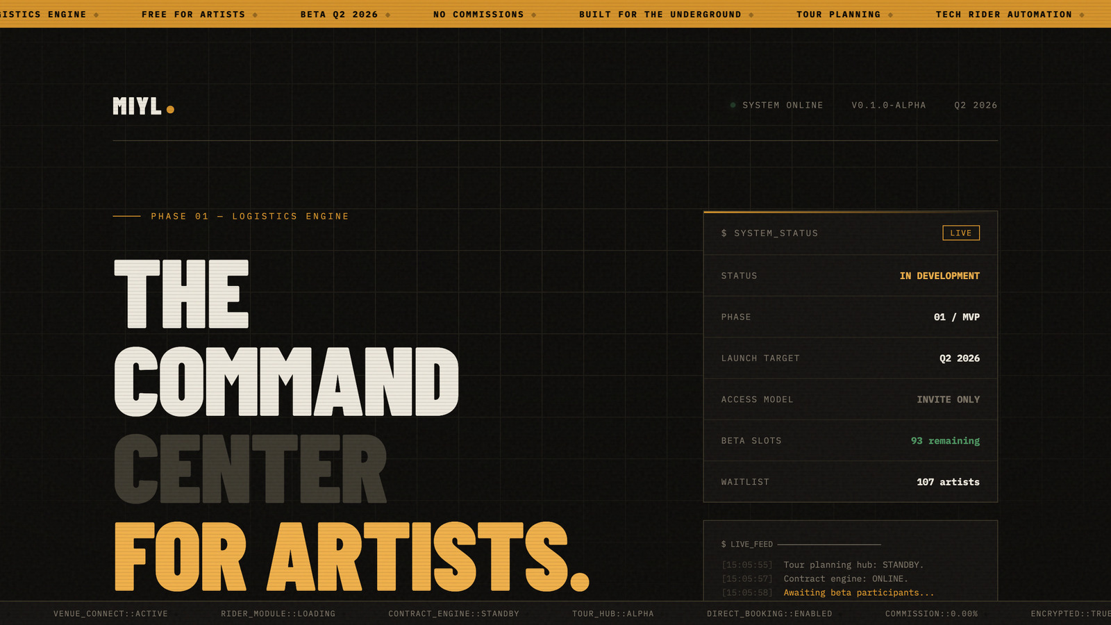 MIYL venue intelligence interface